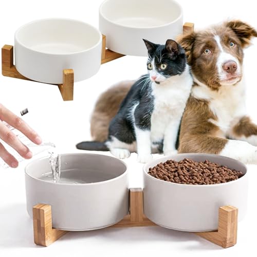 Rea, PuppyJoy Haustiernapf 331579 White, Vielseitiger Futter- und Wassernapf für Hunde und Katzen - 6X27X6CM