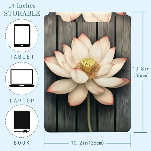 Funda para ordenador portátil de terciopelo holandés Lotus de alta gama para 13.8 pulgadas 4
