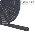 Foam Insulation Tape, Weather Stripping Door Seal Strip for Doors and Windows,Sliding Door,Sound Proof Soundproofing Door Seal,Weatherstrip,Air Conditioning Seal Strip (1/2In x 3/8In x 16.5Ft)