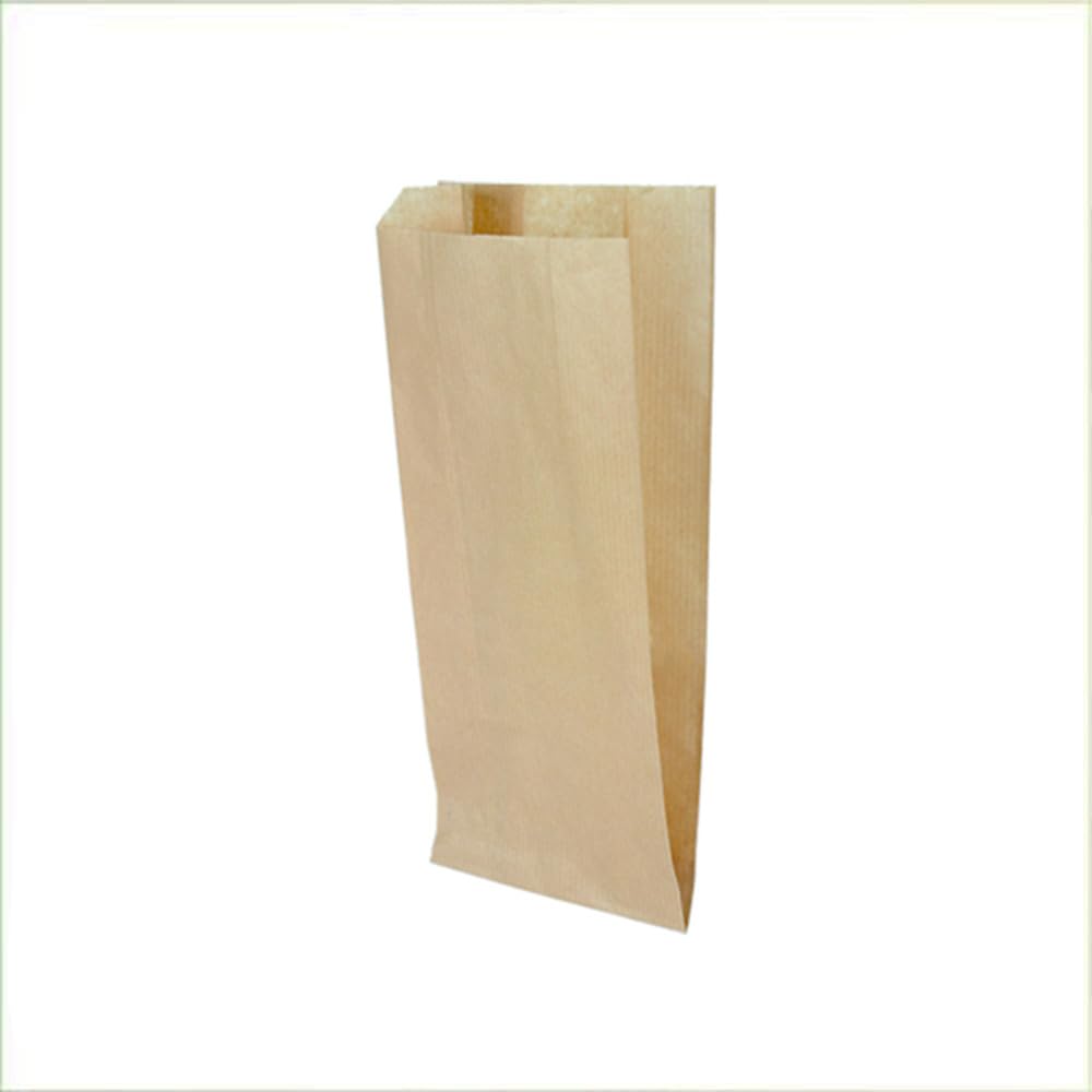 Palucart® 200 Sacchetti di Carta per Alimenti colore Avana, misura 17x38 cm, Buste in carta Kraft per Trasporto di Cibi e Oggetti