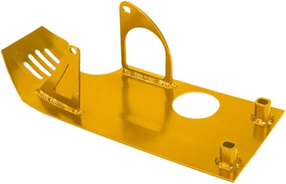 Aluminum Motorcycle Skid Plate Lower Engine Case Protector Compatible With XR50 Z50 CRF50 50cc 140cc Monkey Bike Pit Bike(Gold)