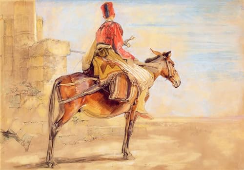 Tableau un avant-poste turc par John Frederick Lewis pour habiller un grand mur vide 60x90