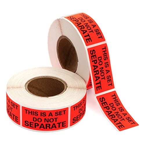 This Is A Set Do Not Separate Stickers 1000Pcs (Two Rolls Of 500 2” X 1” Labels) | Sold As Set Warning Labels For Ecommerce Bundles, Collections, And Gift Sets #TOP1