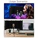 Microphone Isolation Shield, 5 Panel Sound Shield with Pop Filter and Tripod Stand,Absorbent Foam to Filter Vocal, for Podcast, Studio and Most Condenser Microphone Recording Equipment