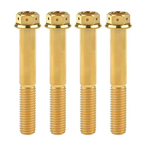 Tornillos de titanio M10 de alta resistencia en color oro para motos y motor