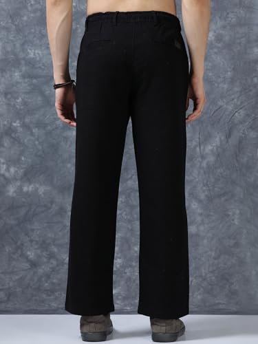 Image of Vogaan Men's Cotton Blend Casual Trousers Pants | Stylish Comfortable Trousers for Office Work and Outings