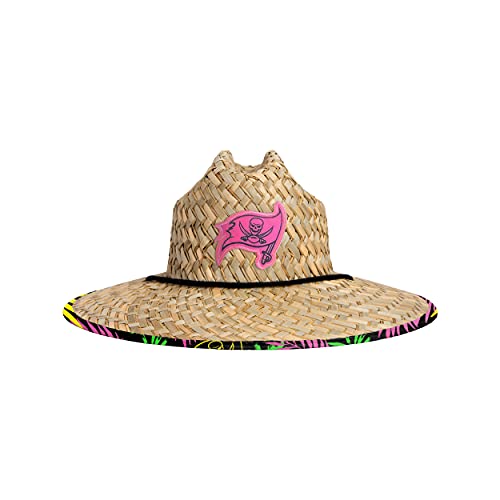 Image of FOCO Men's NCAA College Team Logo Floral Straw Sun Hat