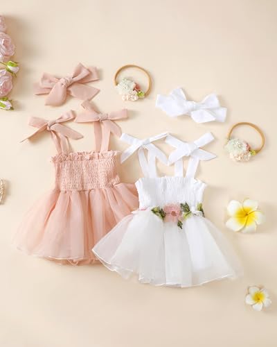 Save 73% on Renotemy Newborn Baby Girl Lace Romper Dress