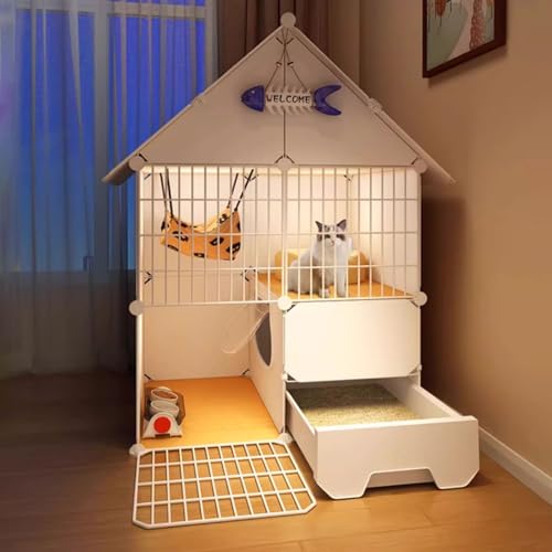 Grande villa pour chat et chaton idéale pour sécuriser l'espace de vie intérieur