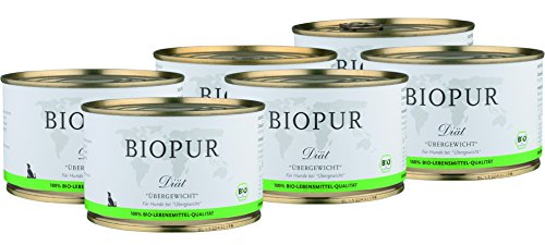 Bio Diät-Hundefutter bei Übergewicht für Hunde 6x400g