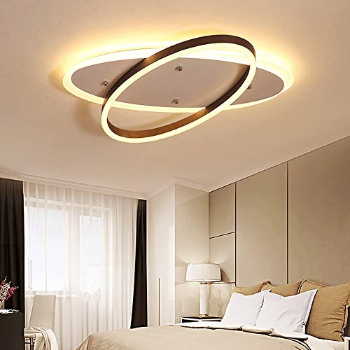 Télécommande plafonnier LED moderne à intensité variable et lumière chaude 64cm