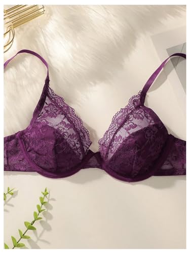 Image of SOLY HUX Women's Sexy Lace Bras Underwire Everyday Bra Comfort Push Up Bralettes