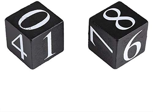 Calendar Block, Vintage Wooden Perpetual Desk Calendar Wooden Cubes Calendar Month Date Display Home Office Decoration(Black)