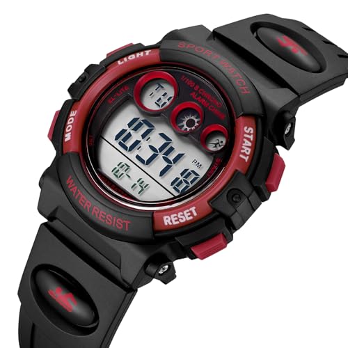 Image of GOLDEN HOUR Watches for Kids Digital Sport Waterproof Boys Girls Watch Outdoor 12 /24 H Alarm EL Backlight Stopwatch Military Child Wristwatch Ages 3-15