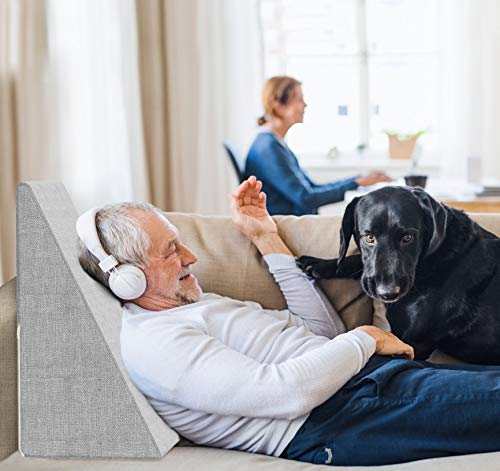 bonmedico Keilkissen Bett & Couch Rückenkissen und Beinkissen - Bequemes Lesekissen aus stabilem Schaumstoff - Kniekissen, Venenkissen für Entspannung und Schwangerschaft - Reflux Kissen - Standard