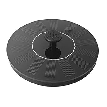 GIGAWATTS Solar Water Fountain Sun Powered Outdoor Sprinkler Decorative Bird Bath 1.5W Power with 6 Nozzles Max 1.1m Water Column for Home Garden Pond Pool (Pack of 1)