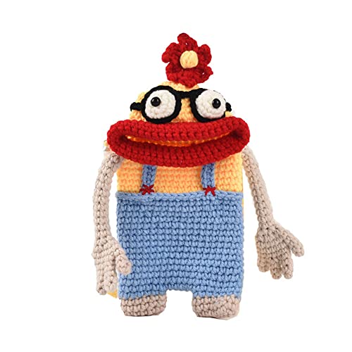 FitJinZun Funny Handmade Woven Mini Crossbody Shoulder Bag For Women Cell Phone Purse Travel Pouch (Yellow Blue Red)