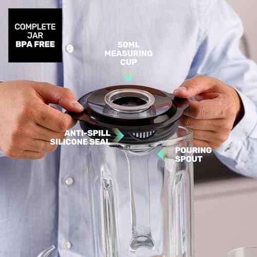 Miniatura 7 de Taurus Batidora Vaso Prior Advance 1800 1800w 2l 4 Funciones Táctil Cuchillas Inox Desmontables 6 Filos Pica Hielo Regulador Velocidades Apto Lavavajillas