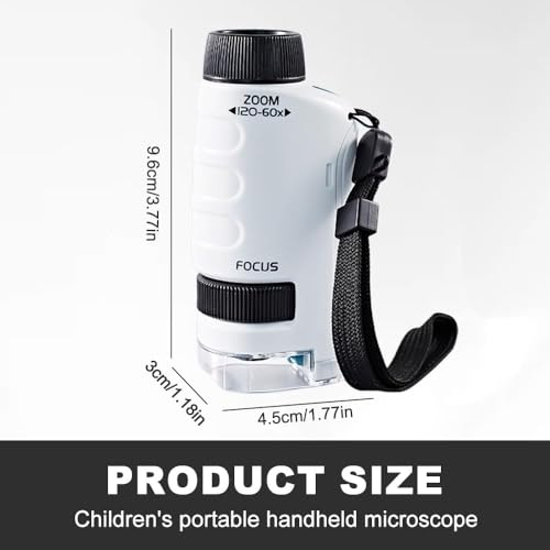 Mini Microscope for Kids, 2026 New Pocket Microscope for Kids, Protable ...