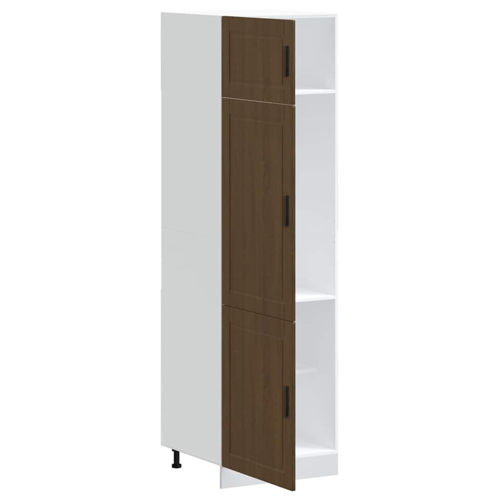 Porto Küchenschrank Braun Eichen-Optik, Holzwerkstoff, 60x57x207 cm, mit verstellbaren Füßen Model854114