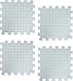 Boye Interlocking Needlepoint, Knitting, and Crochet Blocking Boards, 12'' W x 12'' L, White, 4 Pc