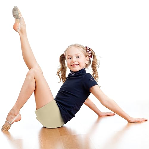 Image of Boyiee 8 Pack Girl Toddler Bike Cartwheel Shorts | Biker Under Dress Shorts, Kid Dance Clothes, Soft Stretchy Leggings for Gymnastics, Sports, Yoga, Cycling, Multicolor