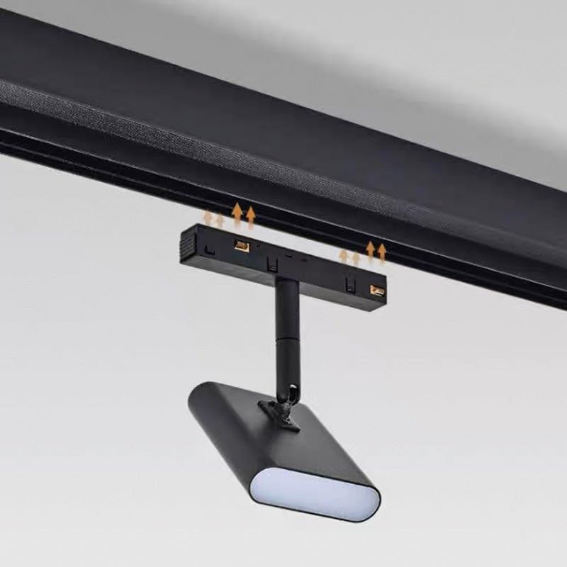 Spot LED sur Rail Magnétique Rectangulaire 48V 5W Orientable NOIR - Blanc Chaud 2300K - 3500K - SILAMP