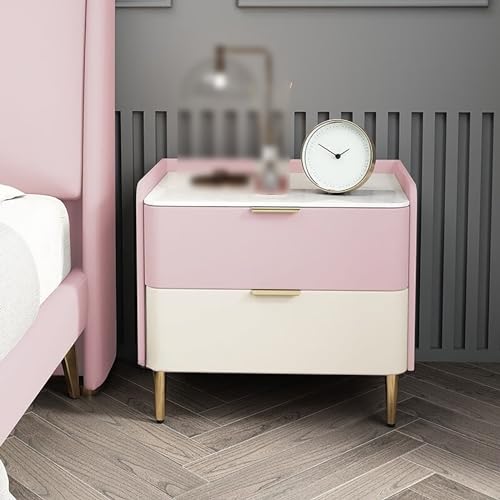Table de chevet moderne meuble de chambre à coucher 2 tiroirs petit espace