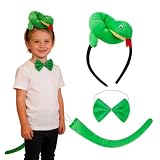 qokeeu Diadema de serpiente para niños, accesorio de disfraz con cola de mosca, sombrero de para mascarada, evento escolar, vacaciones, carnaval, actuación escénica, cosplay, cumpleaños, para