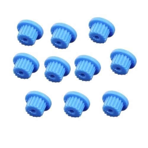 Shaft Pinion 10Pcs 16 Teeth Plastic Motor Gear 3mm 4mm 5mm Bore D Shaft Hole Blue Nylon Gear DIY Toy Car Motor Spindle Gear Motor Transmission(3mm)