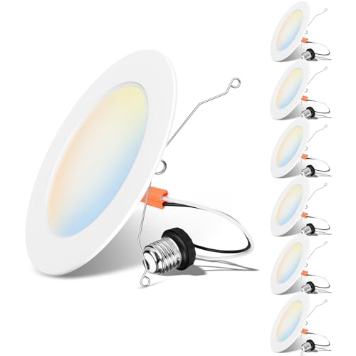 LVWIT Recessed Lighting 6 Inch, Recessed Lights Color Selectable 2700/3000/4000/5000/6000K 5CCT,...
