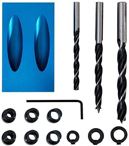14Pcs Pocket Hole Jig Kit, 15 Degree Woodworking Inclined Hole Jig with 6/8/10mm Drive Adapter for Woodworking Angle Drilling Holes, Angle Carpentry Locator Jig - Image 3