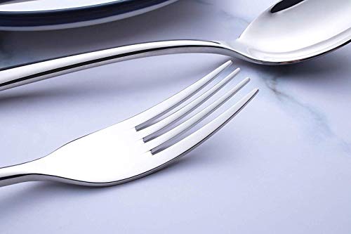 image for OMGard Silverware Set, 20-Piece Flatware 18/8 Stainless Steel Extra He
