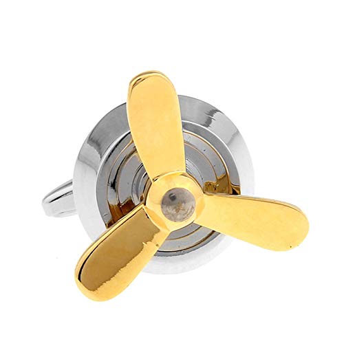 Mancuernillas clásicas para hombre KnBoB en plata y oro miniatura 3