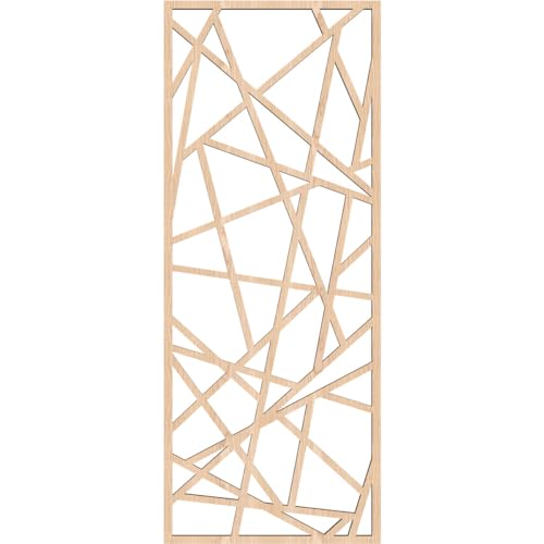 Image of Conway Decorative Pierced Fretwork Wood Wall Panels, 11 3 /8 inchW x 29 3 /8 inchH x 3 /8 inchT, Red Oak