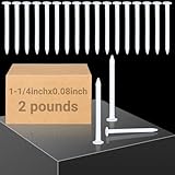 Tandefio White Panel Nails 304 Stainless Steel Finishing Nails Interior Panel Rust Resistant for Exterior and Industrial Supplies, 2 Pound(1-1/4 Inch)