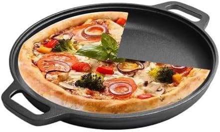 Pizza Pan, Cast Iron Griddle Skillet for Oven Stove Grill Campfire (10 inch)