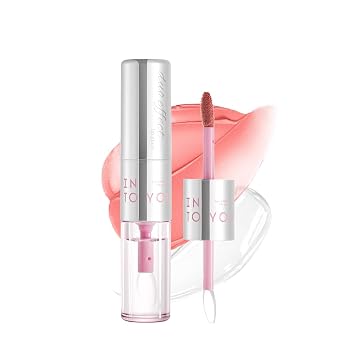 INTO YOU Lipstick with Clear Lip Gloss, 2 in 1 Dual-Ended Lip Glaze, Long-lasting Matte Velvet Lip Mud & Moisture Glossy Oil, Duo Effect Lip Stain, Non-sticky, Hydrating, Plumping Lip Makeup, DE01