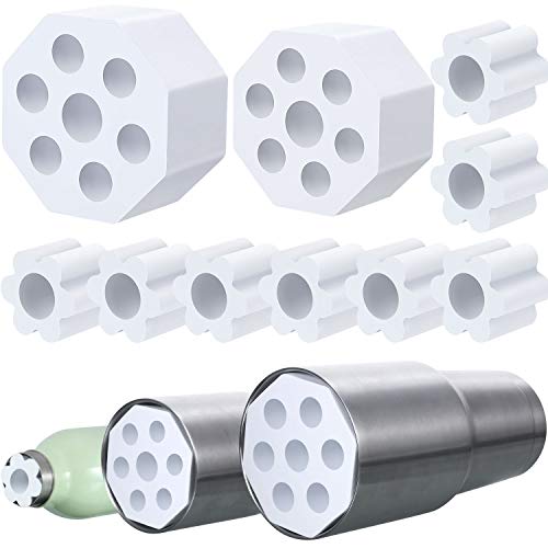 Cup Turner Foam Set, 10 Pieces Tumbler Foams for 1/2 Inch PVC Pipe, Tumbler Spinner Foams Fit 30 oz 20 oz 10 oz Tumbler Bottles Cups 25 oz, 17 oz, 12 oz Cola Shaped Water Bottles