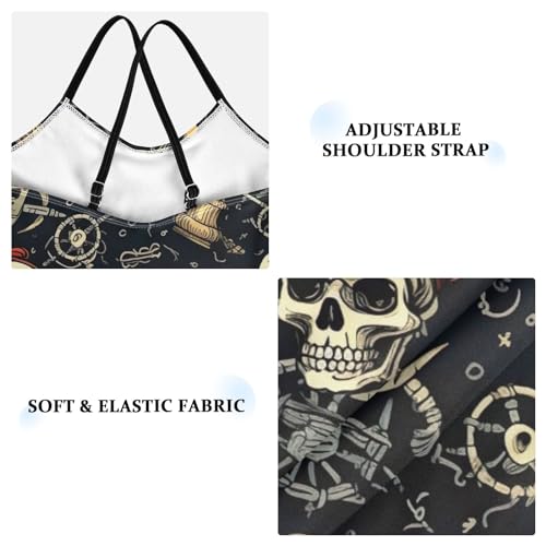 Toddler Pirate Skull One Piece Swimsuits for Girls 3T 202a20524