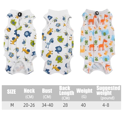 GIEEU Katzen-Genesungsanzug, 2 Stück, Katzenweste nach Operationen, Schutzbody für Katzen, Erholungsanzug, weibliche Bauchwunden, Größe M (2-4 kg Katze)