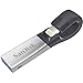 SanDisk iXpand Flash Drive 128GB for iPhone and iPad, Black/Silver, (SDIX30C-128G-GN6NE)