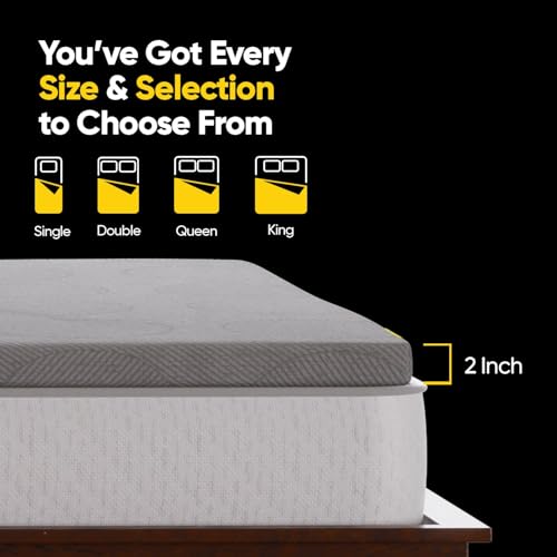 Image of Frido Ultimate Mattress Topper with Standard Cover for King Bed | King Size Bed Topper 78 inchx72 inch | 2 inch Padding | Mattress Topper for Back Pain & Neck Pain | Soft & Supportive | 10x Sleep Comfort