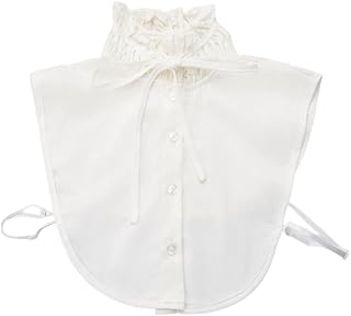 Cuello plisado de media camisa, solapa abierta, cuello simple, chal decorativo