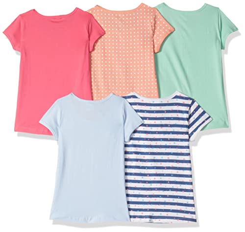 Image of MOMS LOVE Girl's Regular Baby and Toddler T-Shirt Set (HFC110126XXGTST Multicolor 5 03-04YRS)