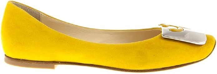 Yellow suede flats Clearance