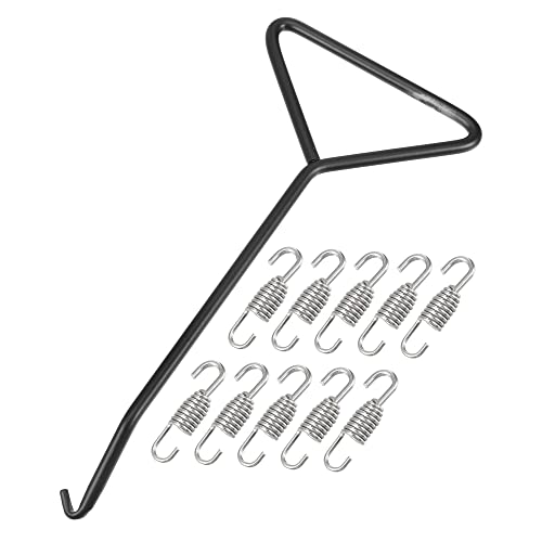 X AUTOHAUX 10 Pcs Motorcycles Universal Exhaust Pipe Spring with Hook 45mm 1.77