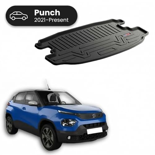 Image of 3D TPE Car Boot Mat for Punch (2021 Onwards) Custom Fit, Heavy Duty & Anti-Slip Boot Mat | All Weather Resistant, Waterproof & Dustproof Trunk Liner, Car Dicky Mat for Punch