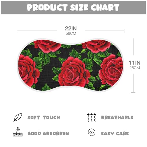 xigua Floral Pattern Baby Burp Cloths for Newborn Boys and Girls 2 Pack, Soft & Absorbent Cotton Baby Burp Cloth, Baby Washcloths, Newborn Towel, Burp Rags4