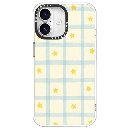 sallvmbek for iPhone 16 Case,Compatible with MagSafe,Cute Checkered Print Pattern,Magnetic Mag Safe Shockproof Protective Clear TPU Bumper Cover for Women Girly